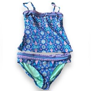 Bleu Rod Beattie Blue Floral Tankini Set